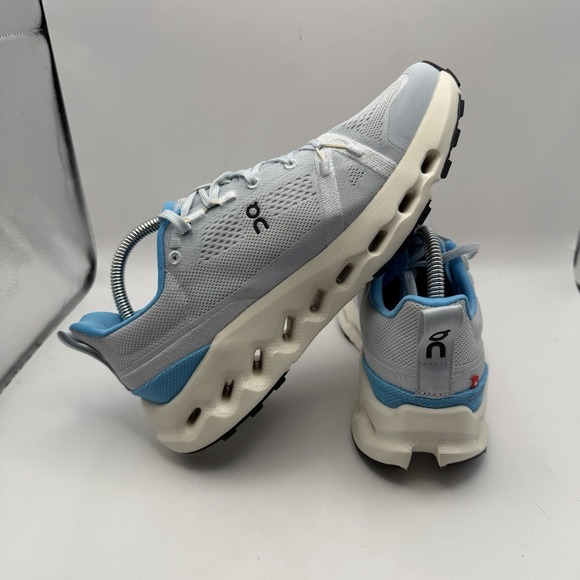On Running Cloudsurfer Trail Blue Beige Women 9 Road Running Shoes 3WE10103042 - Picture 5 of 11